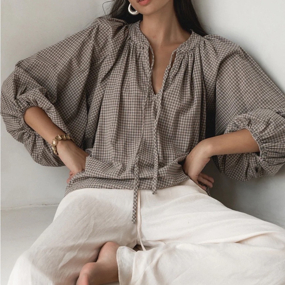 NWT - Daughters of India - Poet Blouse ~ Size S